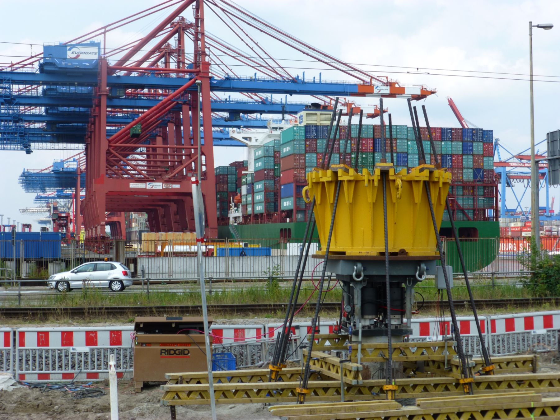 Belastungskrone Waltershofer Brücken
