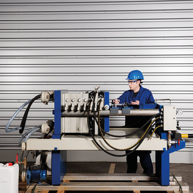Filtrationstest mit Testpresse