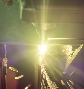 Laser cutting system on the production floor