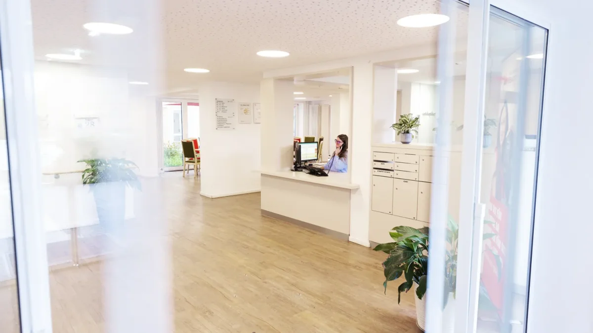 Empfangsbereich des Seniorenzentrums Morillenhang