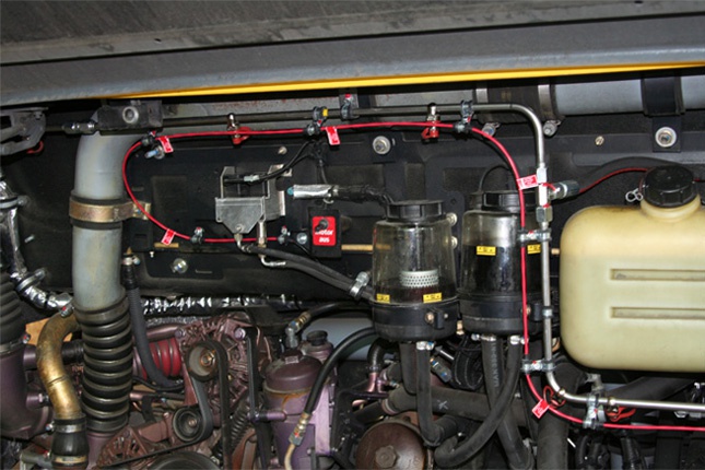 Löschsystem für Busse