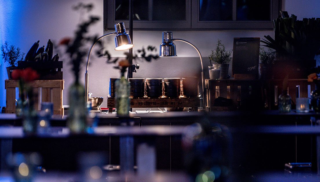 Food-Station mit Live-Cooking