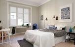 Plissee im Schlafzimmer