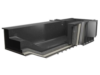 Refractory trough (main trough)