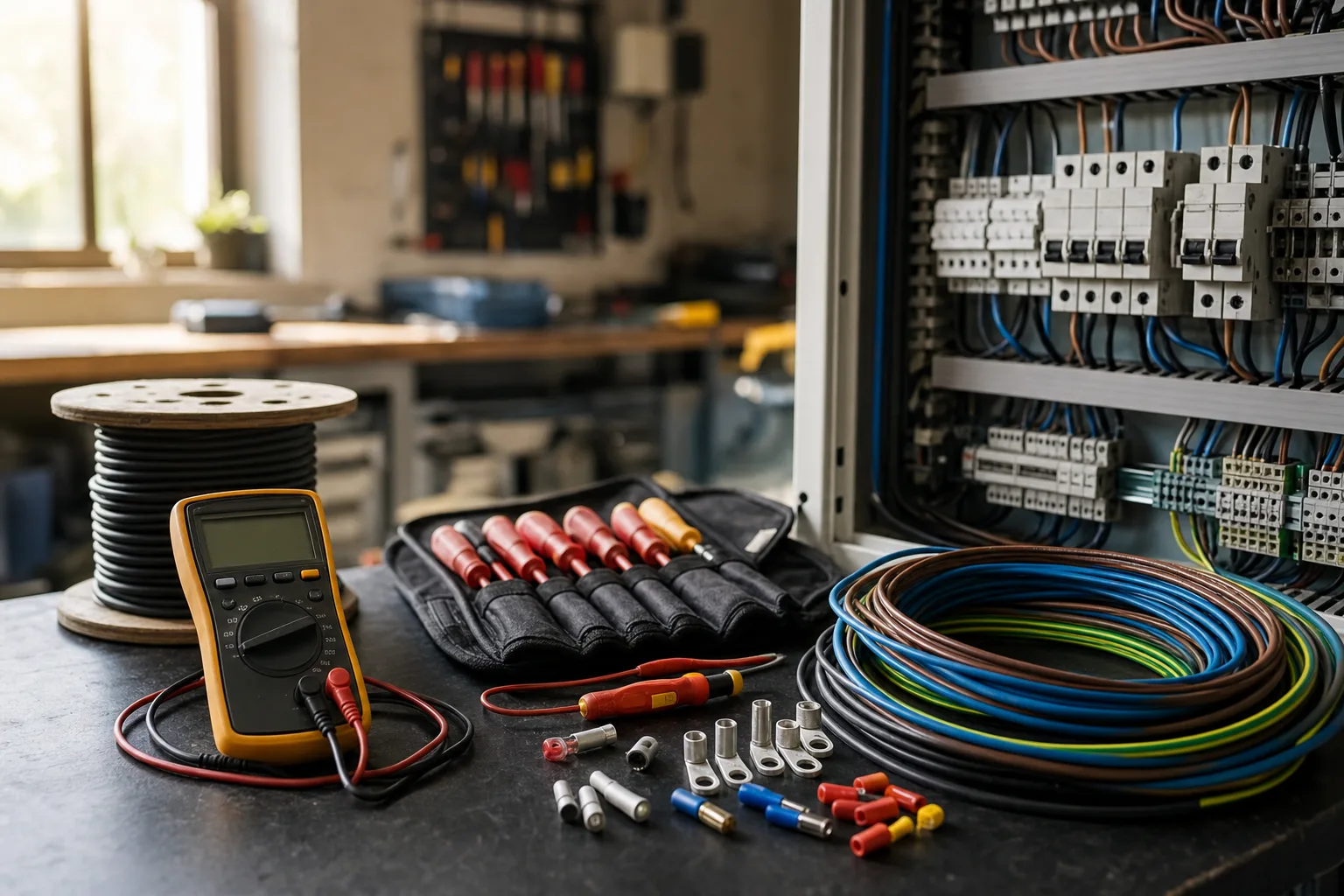 Zählerschrank mit Verteilerkomponenten