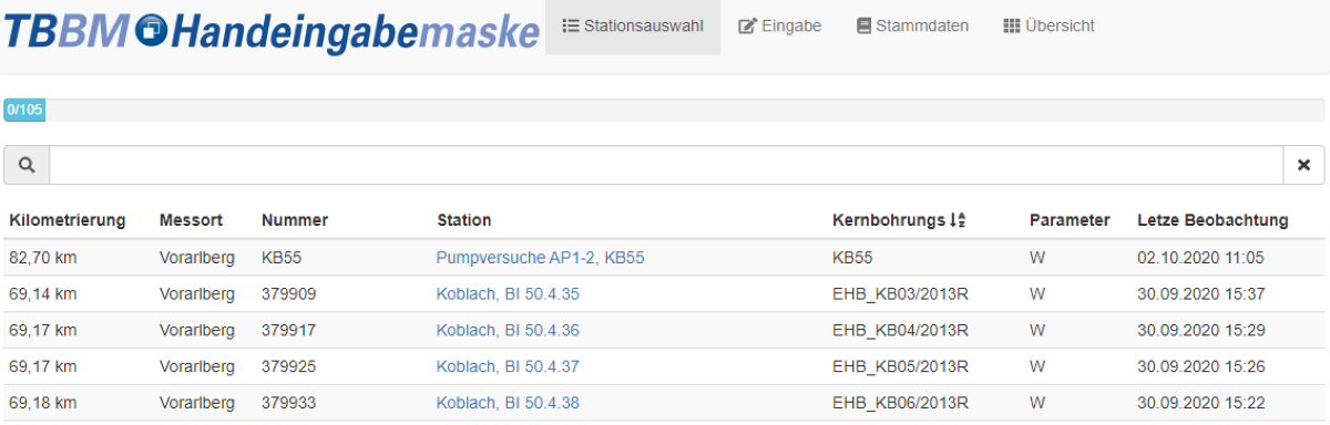 handeingabe.at – Webbasierte Handeingabemaske