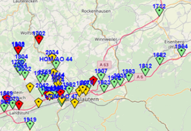 Fuhrparküberblick (OSM-Kartenvisualisierung)