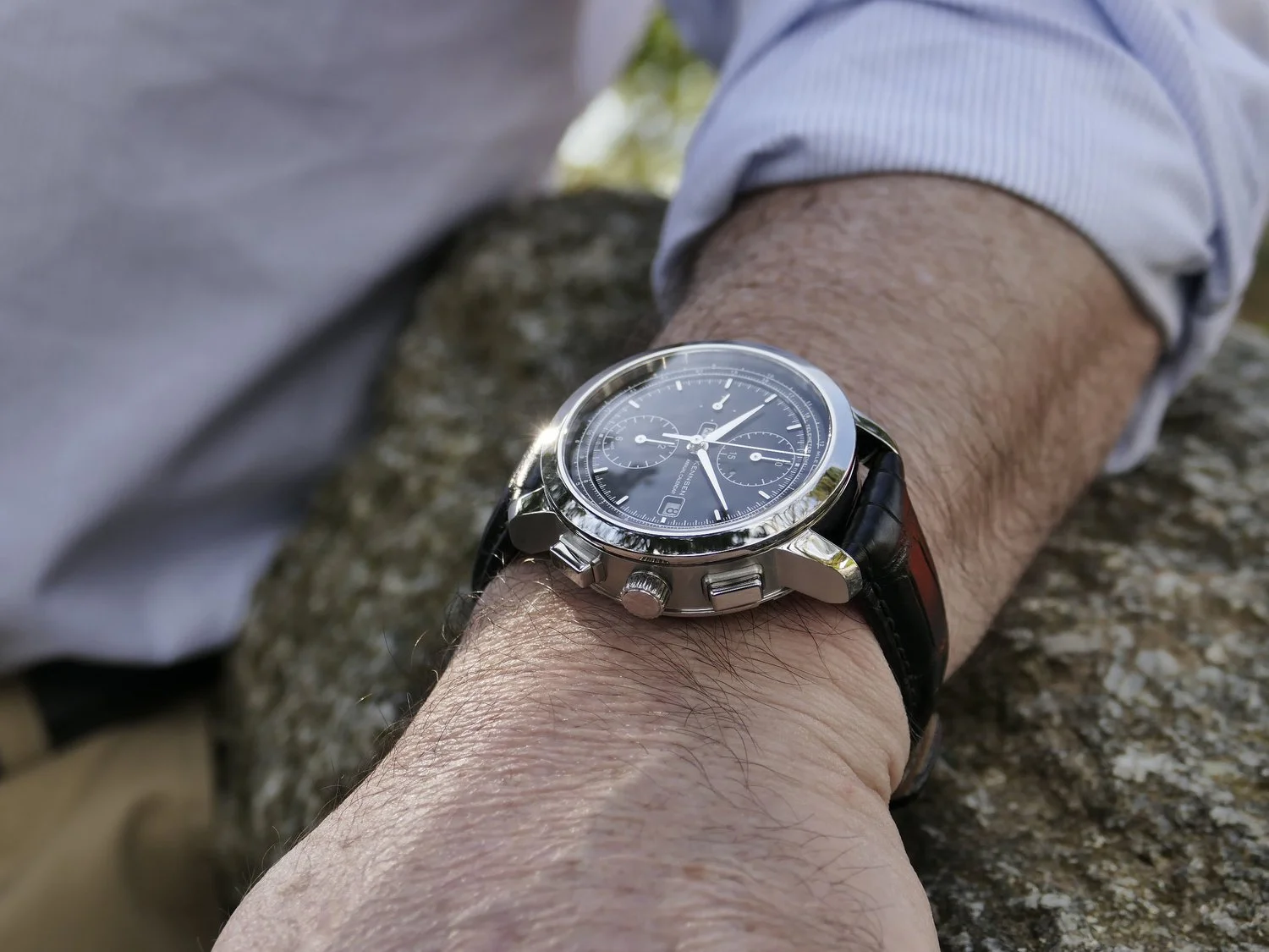 Annual Calendar Chronograph am Handgelenk