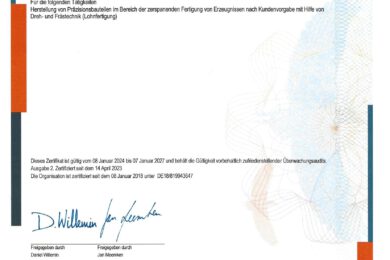 Erfolgreiche Re-Zertifizierung nach ISO 9001:2015 (2023)