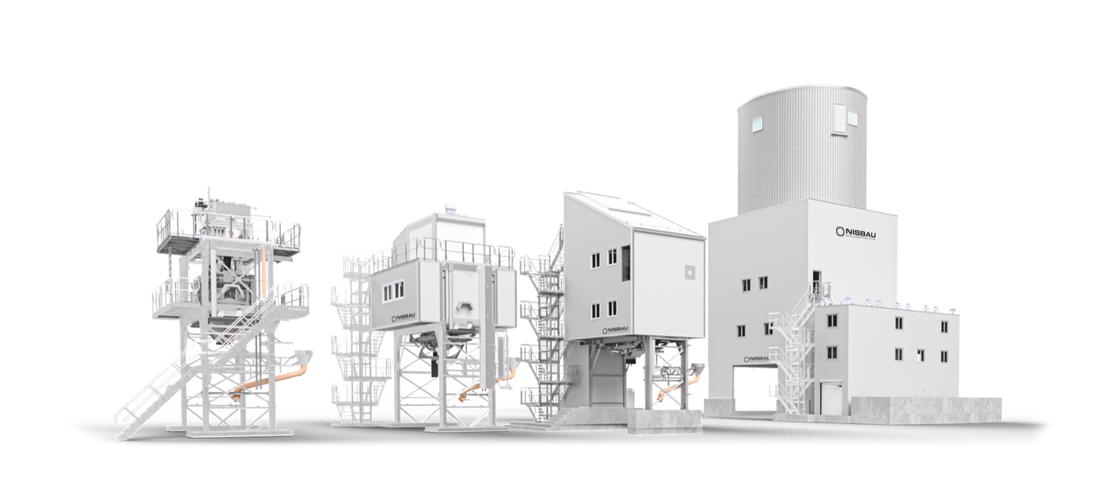 Concrete mixing plants from compact to tower plant