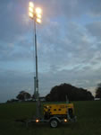 Lichtmast 6 × 1,5 kW, 14 kVA
