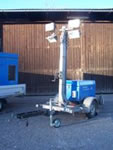 Lichtmast 4 × 1,5 kW, 10 kVA