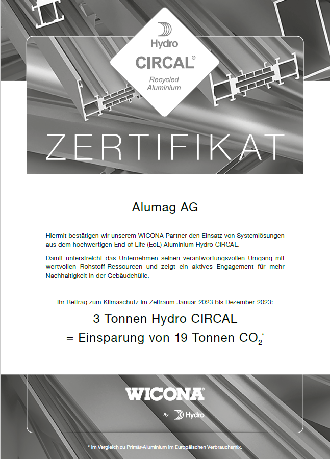 Hydro Circal Zertifikat