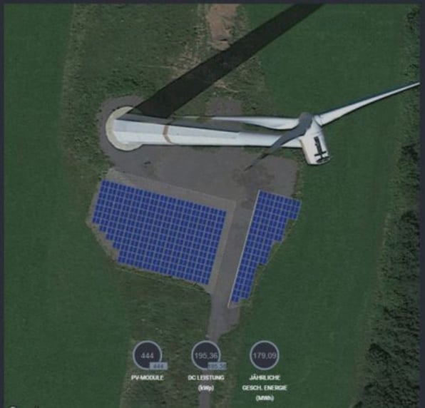 PV-Anlage mit Speicher auf Kranstellfläche