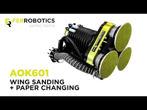Automatisiertes Schleifen von Flugzeugflügeln mit FerRobotics-Exzenterschleifer