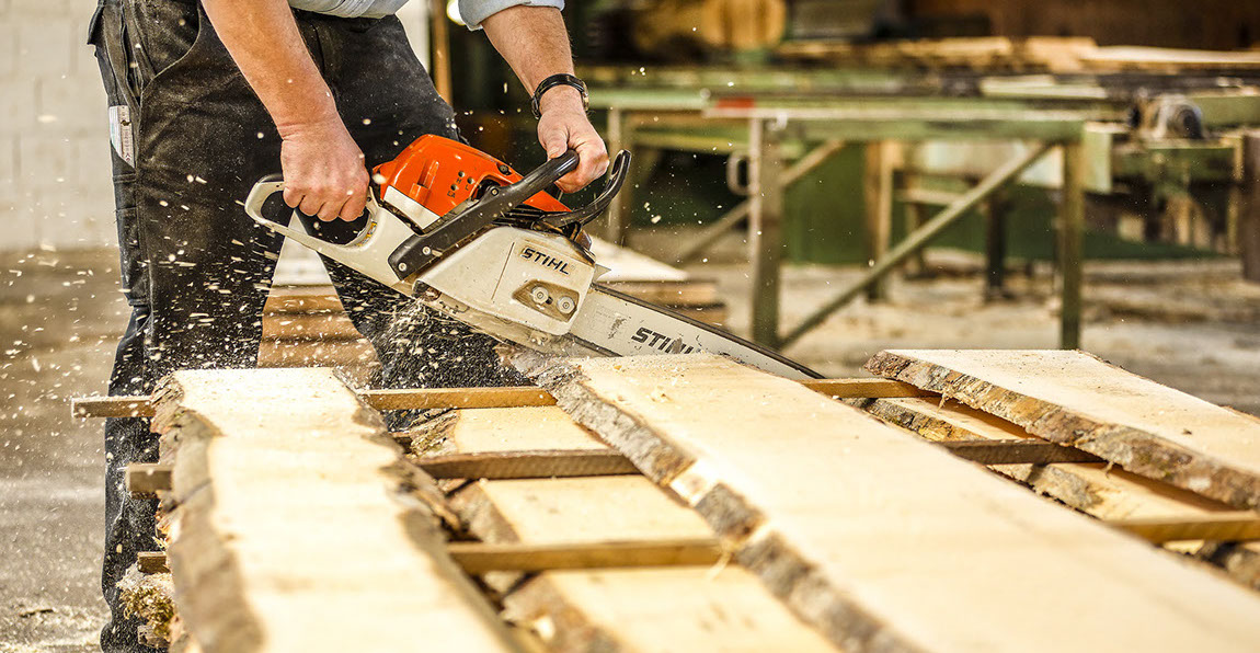 Sägeanlage im Laubholzsägewerk