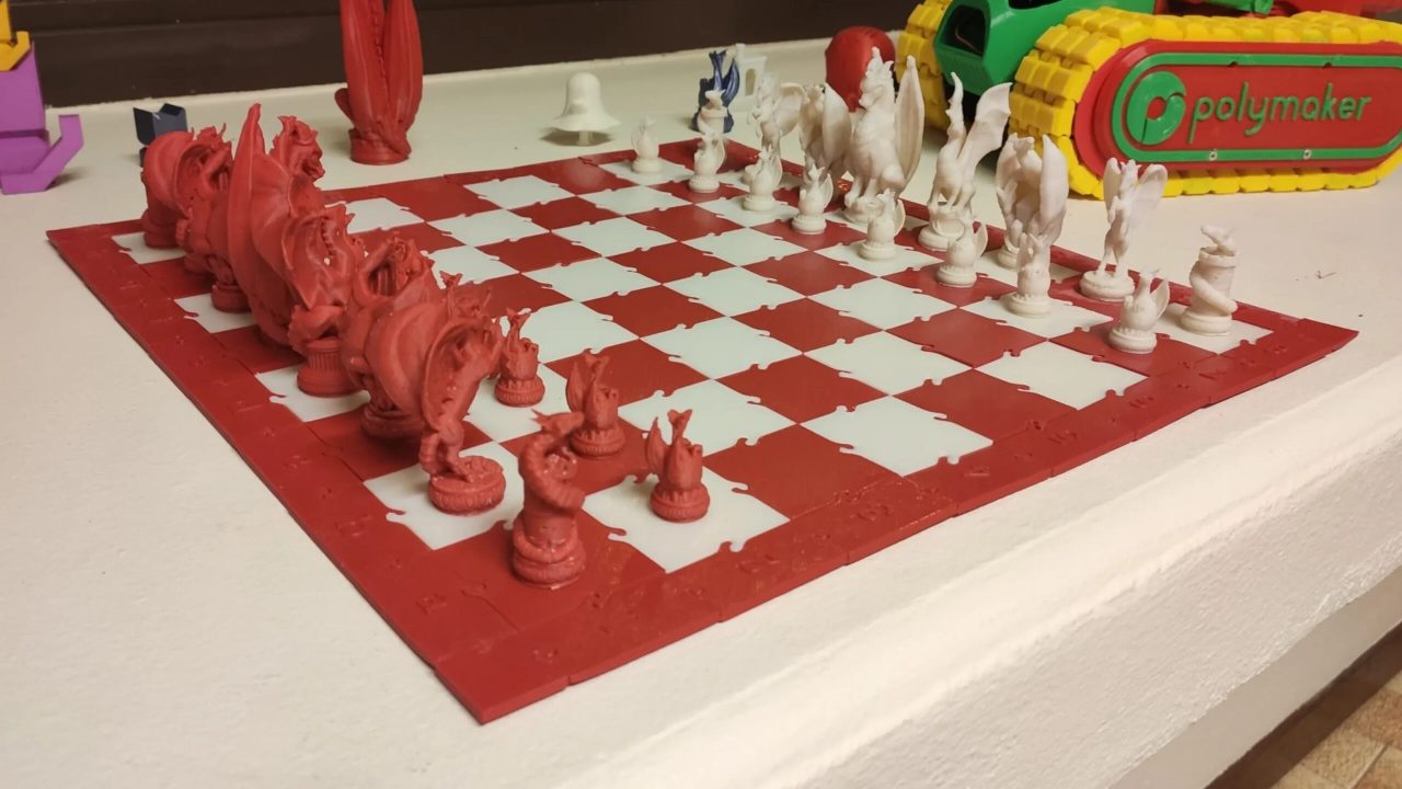 3D-gedrucktes Schachspiel