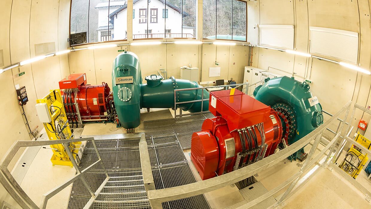 Francis-Turbinen im Kraftwerk Stubenbergklamm