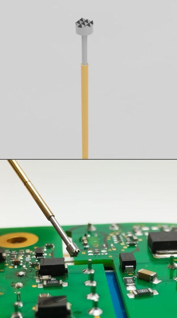 Prüfadapter mit Prüfnadel Waffel