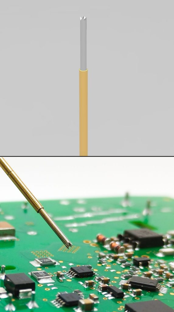 Prüfadapter mit Prüfnadel Krone