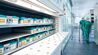 Aufbewahrungs- und Arbeitsplatzsysteme für Healthcare