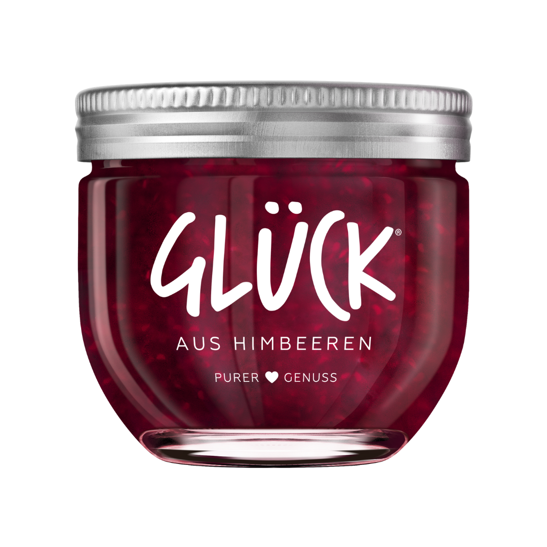 GLÜCK aus Himbeeren