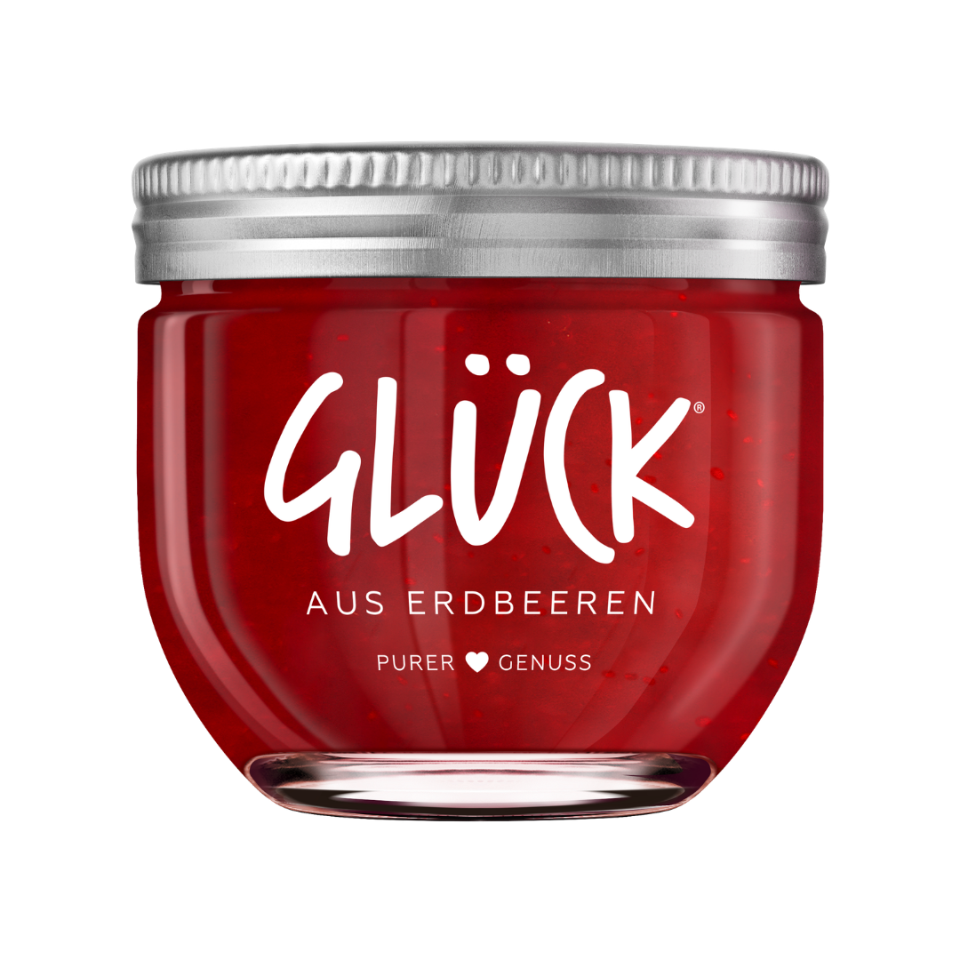 GLÜCK aus Erdbeeren