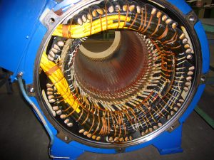 ABB Generator aus Windenergieanlage nach Wicklungsschadenreparatur