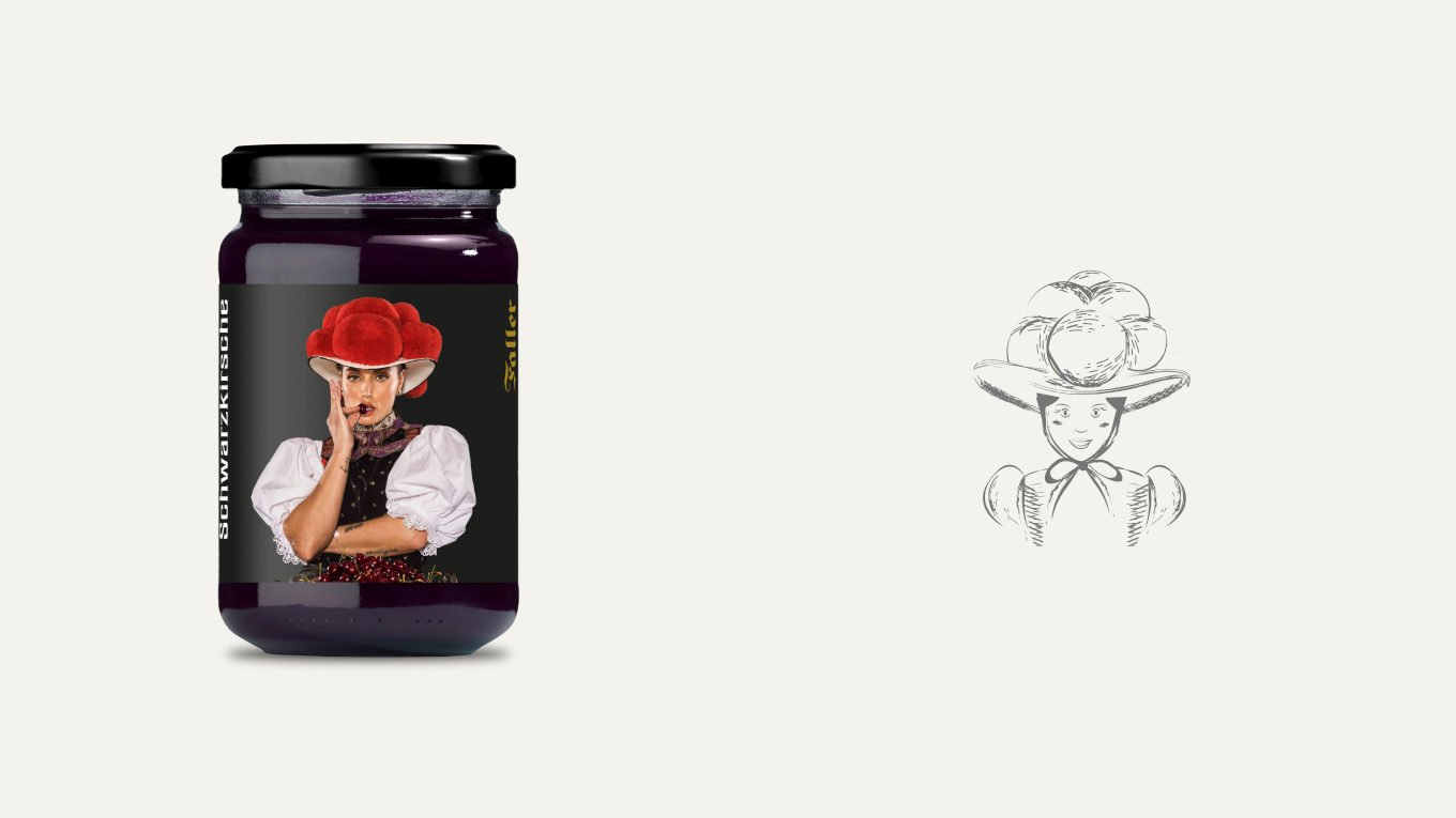 Badische Schwarzkirsch-Konfitüre (330g, 60 % Fruchtanteil)