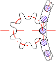 Chain sprocket in special design