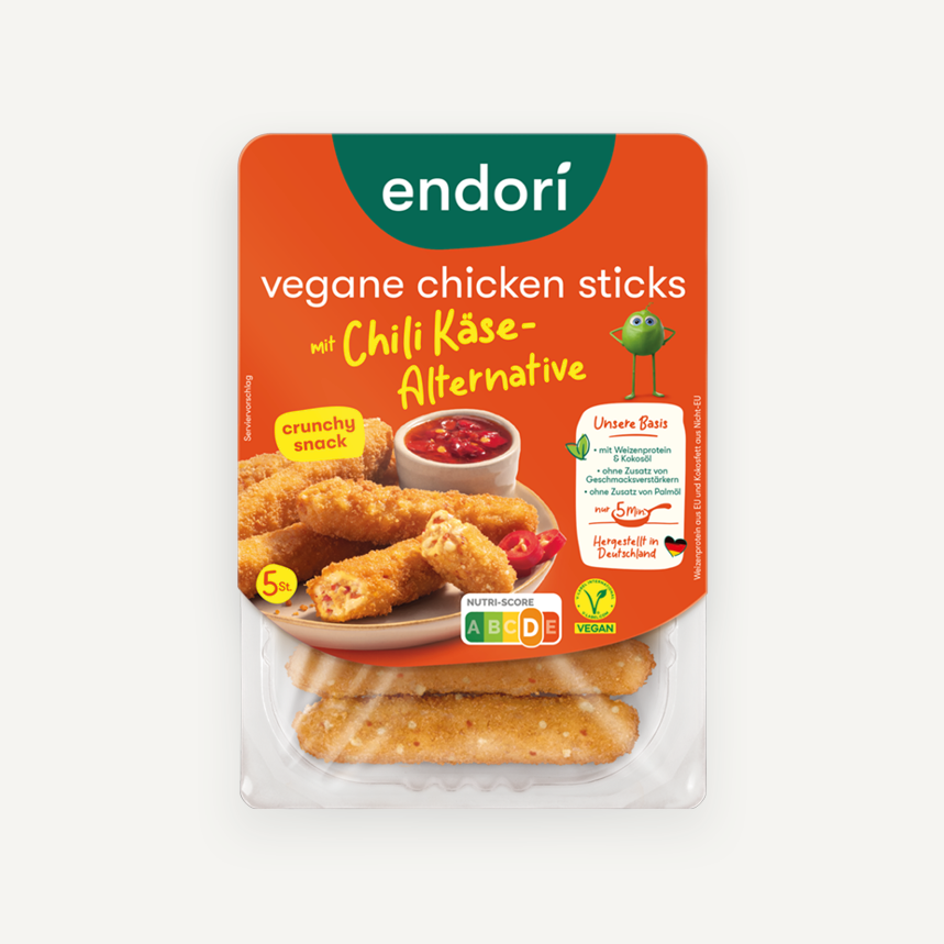 Vegane Chicken Sticks Chili Cheese Style