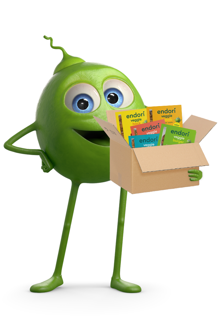 endori-Produkte auf Basis von Erbsen
