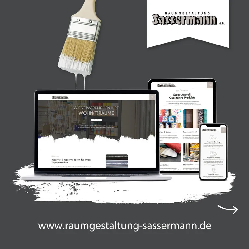 Webdesign-Referenz Raumgestaltung Sassermann