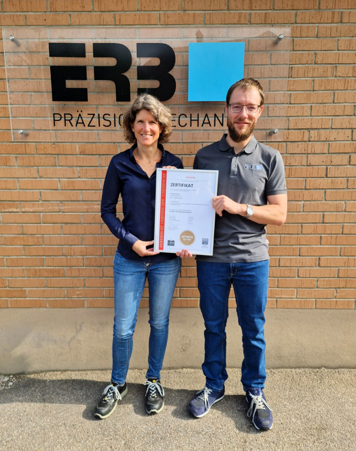 ISO-9001-Zertifikat der Erb Mechanik AG
