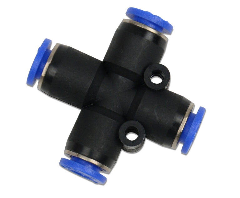 Kreuz-Steckverbinder für Luftschlauch ø 6 mm