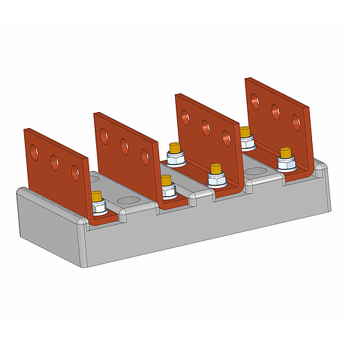 Leistungsklemme LK102 mit L-LS401, 3D-Ansicht