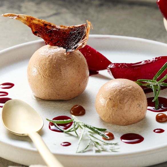 Sphären von Spekulatiusmousse