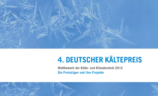 3. Platz beim 4. Deutschen Kältepreis 2012