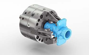 Custom solution: clamping of a axle stub