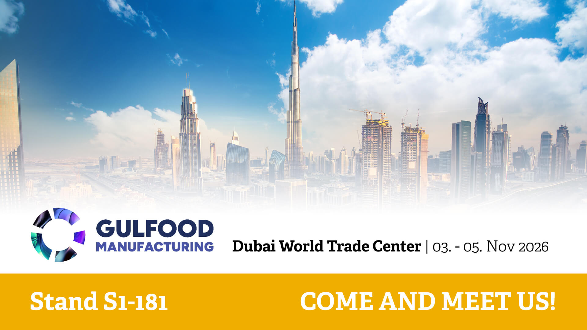 Messeauftritt Gulfood Manufacturing, Dubai