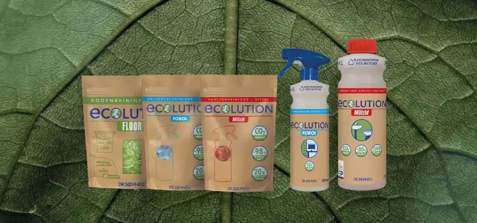ECOLUTION Produkte (STICKS, Ultrahochkonzentrat, FLOOR PODS)