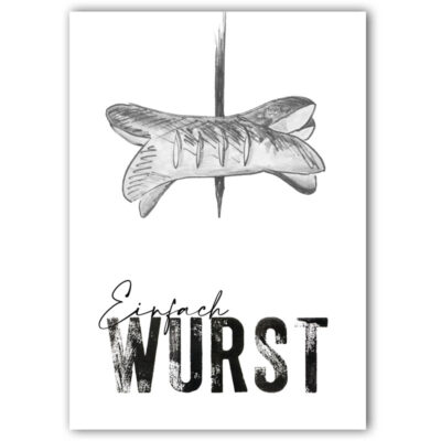 Postkarte Einfach Wurst │ Art.Nr. 221