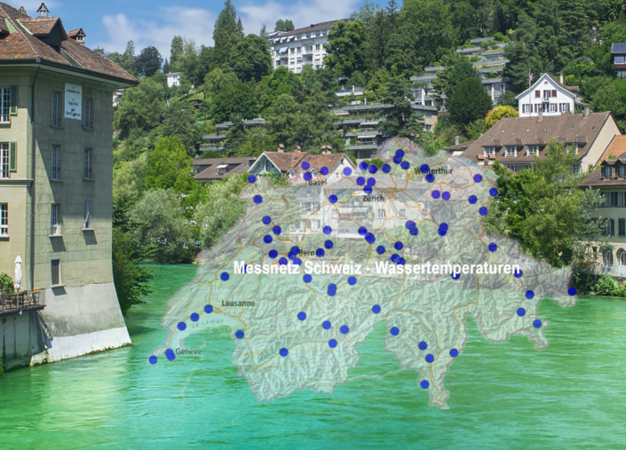 Messstation Schweizer Flüsse mit Balzer Temperaturfühlern