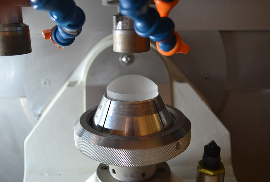 CNC manufacturing of spherical lenses