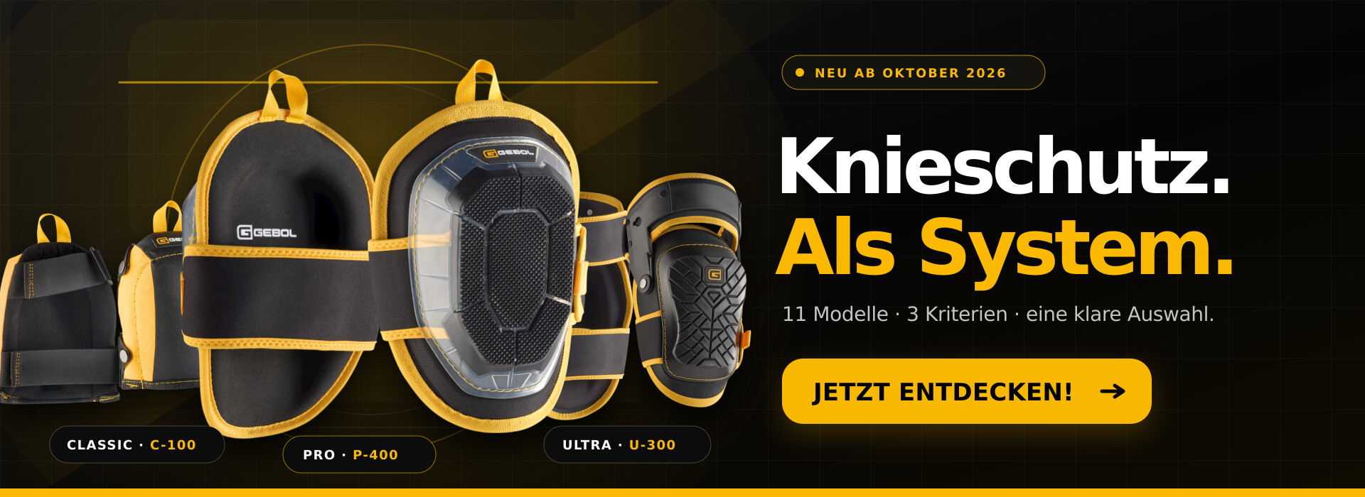 Knieschutz Produktlinie