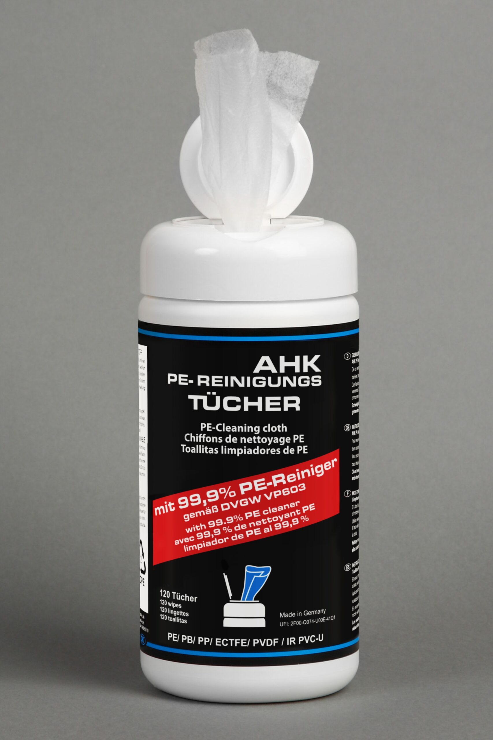 Product label AHK PE cleaner
