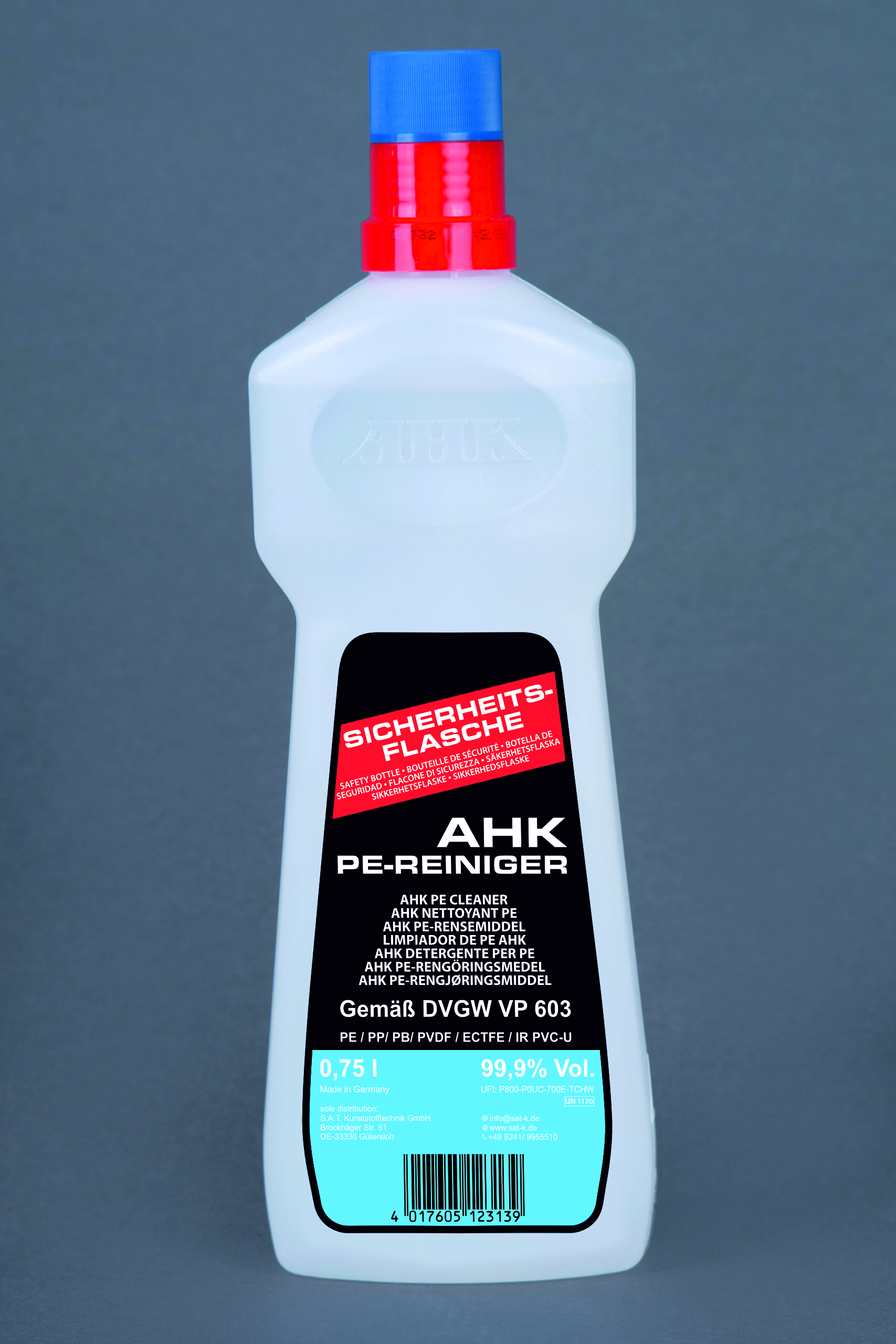 AHK PE cleaner 99.9% in safety bottle