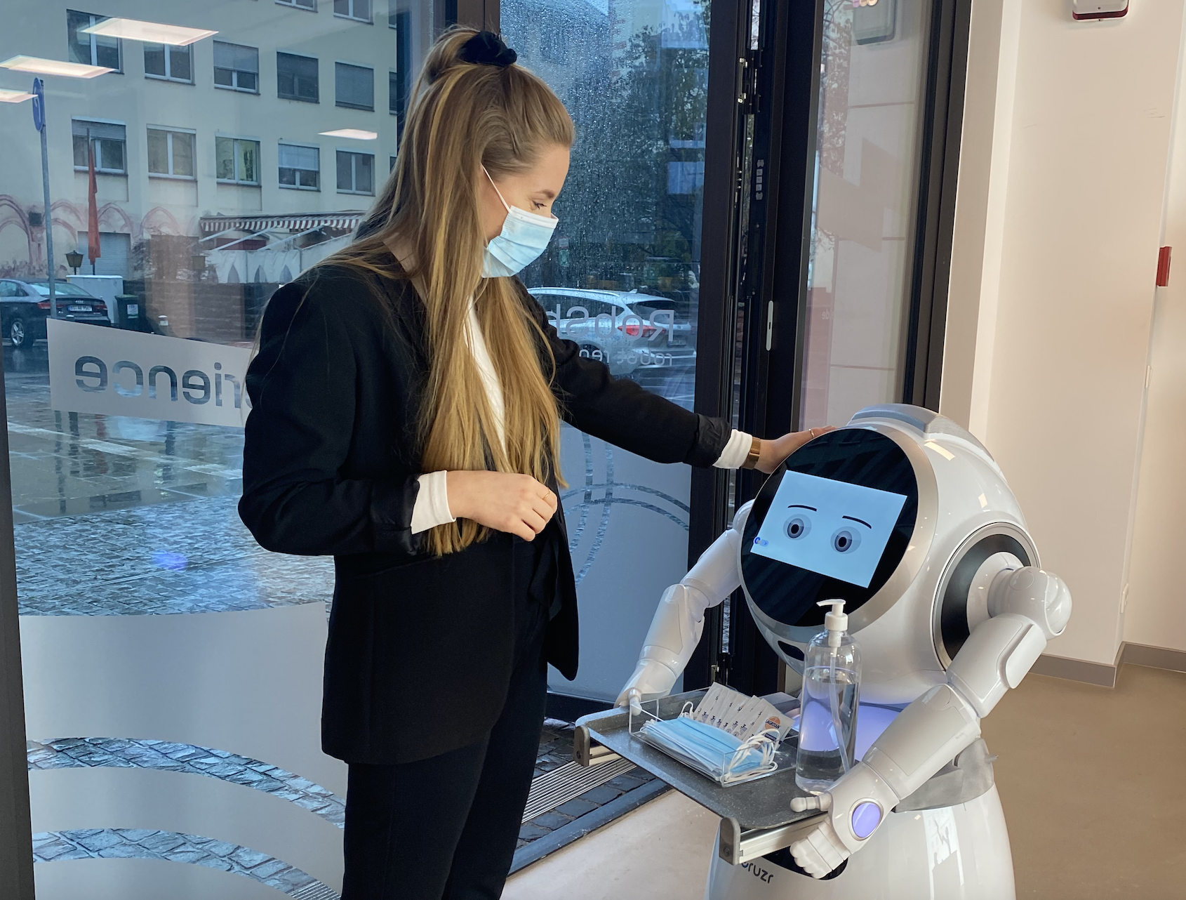 Service robot in customer use