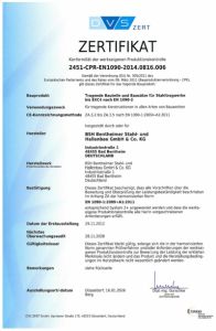 Zertifikat EN 1090-2