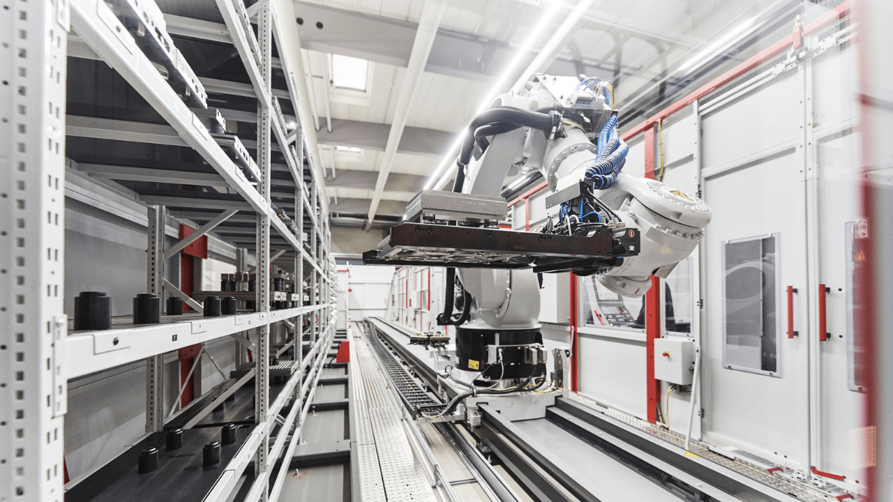 Automatisierte Fräslinie